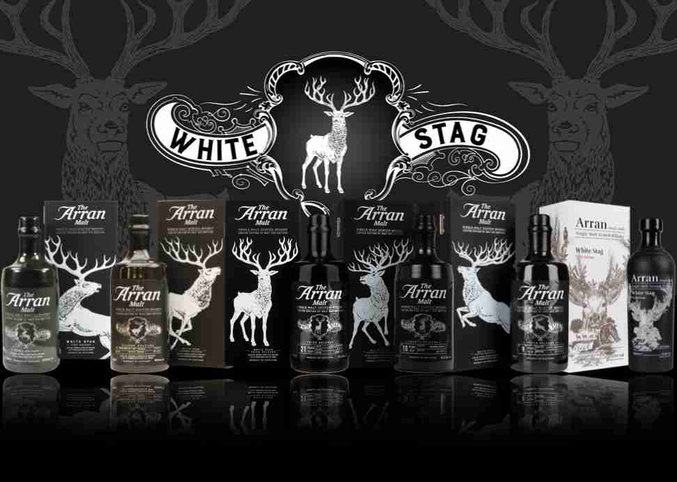 Arran White Stag Whisky series | bevvy®