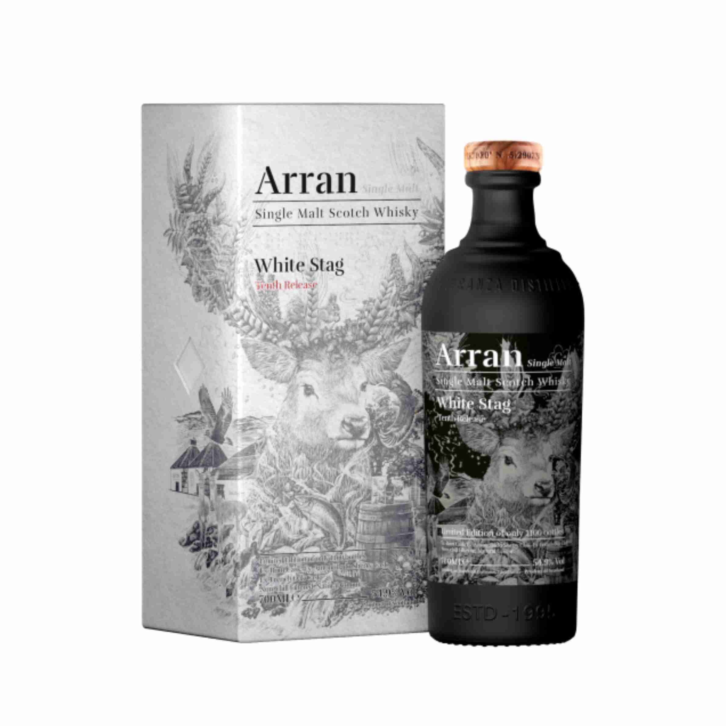 Arran White Stag Whisky series | bevvy®