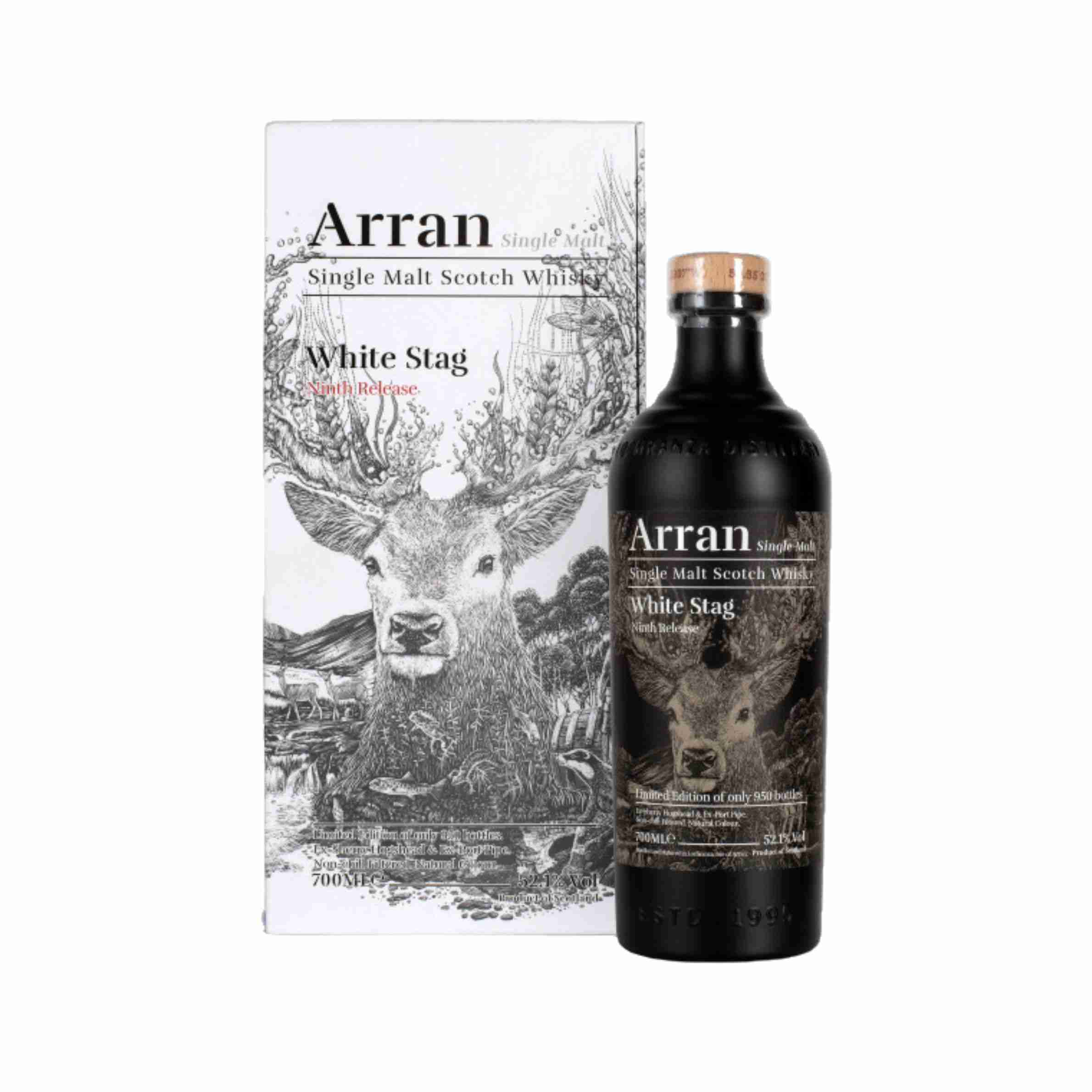 Arran White Stag Whisky series | bevvy®